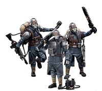 JOYTOY Warhammer 40K 1/18 Figurines d'action Astra Militarum Death Korps of Krieg Veteran Squad 3PCS Modèle de collection Cadeaux d'anniversaire Précommande