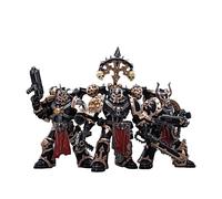 JOYTOY Warhammer 40K 1/18 Figurines d'action Chaos Space Marines Black Legion Warband 3 pièces Modèle de collection