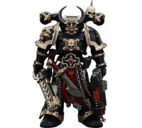 JOYTOY Warhammer 40k Chaos Space Marines, Chaos Space Marines Black Legion Chosen avec Combi-melta et épée à chaîne 1/18 Figurine d'action