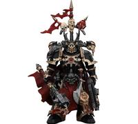 JOYTOY Warhammer 40k Chaos Space Marines, Chaos Space Marines Black Legion Chosen Champion avec Bolter and Power Maul 1/18 Figurine d'action