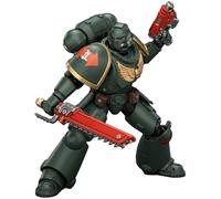 JOYTOY Warhammer 40k Dark Angels Figurine d'action Dark Angels Intercesseur avec fusil à boulon, pistolet à boulon et épée à chaîne, cadeaux de collection, jouets pour enfants de 15 ans et plus et