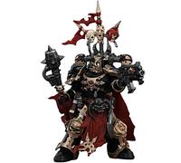 JOYTOY Warhammer 40k Figurine d'action 1/18 Chaos Space Marines Black Legion Chosen Champion avec Bolter et Power Maul Cadeaux de Collection Jouets pour Enfants de 15 Ans et Plus et Adultes 12,6 cm