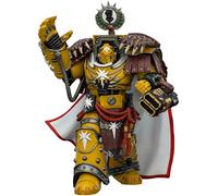 JOYTOY Warhammer 40k Imperial Fists Lord Castellan Evander Garrius, Le Tyrant de Cthonia avec le Subjugator et Incineratus Figurine d'action 1/18