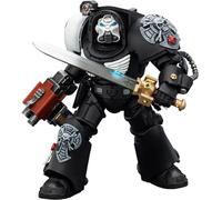 JOYTOY Warhammer 40K Raven Guard Terminator 1 avec Power Sword and Storm Bolter 1/18 Figurine d'action, à collectionner et à afficher