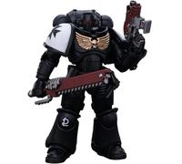 JOYTOY Warhammer 40k Space Marines, Space Marines Black Templars Outriders Brother Valtus 1/18 Figurine d'action
