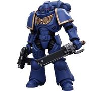 JOYTOY Warhammer 40k Space Marines, Space Marines Ultramarines Outriders Brother Catonus 1/18 Figurine d'action