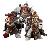 JOYTOY White Scars Warhammer 40k 1/18 Figurine d'action White Scars Qin Xa et Hibou Khan et Contemptor Dreadnought 3 pièces Cadeaux de collection, jouets pour enfants de 15 ans et plus et adultes