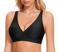 JOYTREE Soutien-gorge lisse pour femme sans armatures avec col en V profond sans armatures Soutien-gorge confortable T-shirt Soutien-gorge de sommeil doux avec extension de soutien-gorge