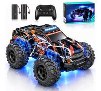 JOYTREKY Voiture télécommandée RC Tout-Terrain 1:18, Vitesse 25 km/h, Camion RC 2,4 GHz avec lumière LED et Fonction brumisateur, 2 Batteries, Jouet Cadeau pour garçons 3 à 12 Ans