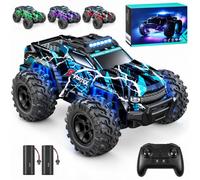 JOYTREKY Voiture télécommandée RC Tout-Terrain 1:18, Vitesse 25 km/h, Camion RC 2,4 GHz avec lumière LED et Fonction brumisateur, 2 Batteries, Jouet Cadeau pour garçons 3 à 12 Ans