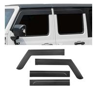 JOYTUTUS Habillage Pluie Compatible pour Wrangler JL 4 Portes Déflecteurs de Fenêtre Latérale pour JL & Gladiator JT 2018-2024 Pare-Brise Profil Bas Profil Avant