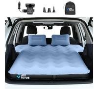 JOYTUTUS Matelas gonflable pour SUV, flocage épais 3.0, matelas gonflable anti-fuite, avec 2 oreillers et pompe électrique, lit de voiture universel pour coffre de SUV et siège arrière, gris bleu