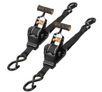 JOYTUTUS Sangles a Cliquet Automatique 3m 25mm Sangles d'Arrimage 680Kg Résistance de Rupture Sangle Demenagement Sangle Moto Elingue de Levage Enrouleur Sangles Automatique pour Moto Voiture Camion