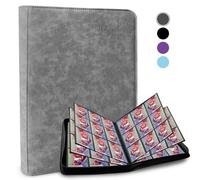JOYUE Album de Cartes à Collectionner Album Porte Carte Grand Classeur Carte avec 30 Pages 540 Poches, Livre Rangement Carte PU Carnet Rangement Carte pour Collecter Cartes à Collectionner (Gris)