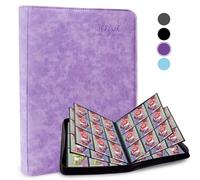 JOYUE Album de Cartes à Collectionner Album Porte Carte Grand Classeur Carte avec 30 Pages 540 Poches, Livre Rangement Carte PU Carnet Rangement Carte pour Collecter Cartes à Collectionner (Violet)