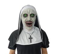 JOYUE Masque Horreur Nonne Masque Effrayant d'Halloween Masque de La Nonne Effrayante Masque en Latex, Masque Terreur Cosplay pour Halloween Carnaval Costume Party