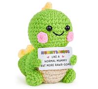 Joyvado Cadeaux pour maman - Crochet fait main avec carte amusante - Cadeau pour maman de la part de sa fille et de son fils pour un anniversaire, la fête des mères, Noël, adorable décoration