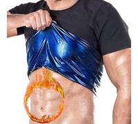 joyvio Sauna Gilet Corset Taille Entraîneur Body Top Shapewear T-Shirt Minceur À Manches Courtes Accessoires D'entraînement Costume Tummy Control Mens Heat Trapping T-Shirt pour Hommes Femmes