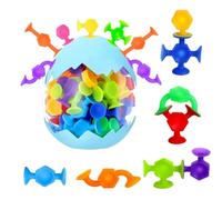 JOYVOVO Jouets à Ventouses Silicone, 48Pcs Jouets de Bain pour Enfants, Bain Suction Toy Set, Jouet d'Aspiration, Cadeaux Montessori Sensoriels pour Les Garçons et Les Filles âgés de 3 4 5 6 7 8 Ans