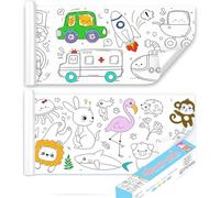 JOYVOVO Rouleau Papier Dessin Enfant, Graffy Roll, 2 Pièces 30 * 300cm Rouleau de Coloriage Adhésif, Rouleaux Dessin Coupables pour Enfants Jouets D'art et de Créativité pour Tout-petits