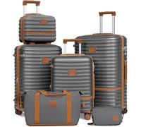 Joyway 6 PCS Set de Valises, Valises Trolley de Voyage, Valises Cabine Ultra-Légère, roulettes à 360°, Verrou TSA et Intérieur Compartimenté, Inclus 1 Sac à Bandoulière et 1 Sac de Voyage