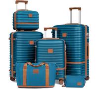 Joyway 6 PCS Set de Valises, Valises Trolley de Voyage, Valises Cabine Ultra-Légère, roulettes à 360°, Verrou TSA et Intérieur Compartimenté, Inclus 1 Sac à Bandoulière et 1 Sac de Voyage