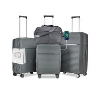 Joyway Set de 4 Valises, PP Ensemble de Valise Cabine de Voyage, Ultra-Légères, Rigides et Rotatives à 360°, Trolley Expansibles avec Serrure TSA Comprenant 1 Sac Imperméable - 20/24/28''