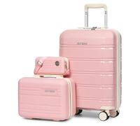 Joyway Set de Valises, 3 PCS Ensemble de Valise Trolley Voyage, Ultra-Légères Bagages de Cabine 20", avec Roues Multi-Angles Spinner et Serrure TSA, Inclus 1 Trousse de Toilette et 1 Sac Bandoulière
