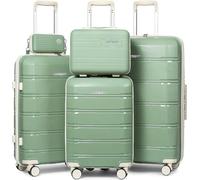 Joyway Set de Valises, 5 Pièces Ensemble de Valise Trolley de Voyage 20/24/28'', Bagages Cabine, avec Serrure TSA et Roues Multi-Angles Spinner, Inclus 1 Trousse de Toilette et 1 Sac Bandoulière