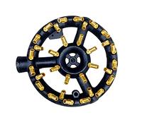 Joywayus Brûleur à jet de gaz propane, 32 embouts pour wok, sauté, grill, corps en fonte, brûleur à jet rond