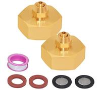Joywayus Lot de 2 adaptateurs de robinet en laiton standard américain convertissant 1,9 cm filetage femelle vers adaptateur de tube de compression 6,35 mm