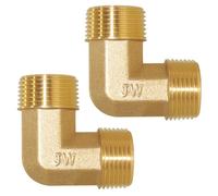 Joywayus Lot de 2 raccords coudés mâles à 90 degrés en laiton forgé à angle droit 3/4" NPT mâle x 3/4" NPT mâle