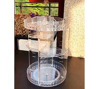 JOYWEE Organiseur de maquillage, rotation à 360 degrés, réglable, boîte de rangement pour cosmétiques, 8 couches, grande capacité, convient pour bijoux, pinceaux de maquillage, rouges à lèvres et plus
