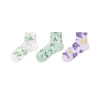 Joyxien 3 paires - Chaussettes fines pour femme - Motif dessin animé - Mignon, simple, confortable et polyvalent, Rhapsodie printanière à Sumeru, One Size