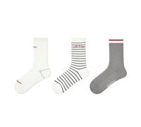 Joyxien Lot de 3 paires de chaussettes décontractées simples et exquises en dentelle à pois en coton peigné confortable pour femme, R8969 Collège gris, Taille unique