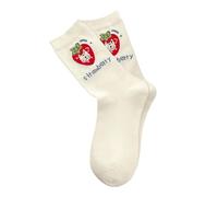 Joyxien Lot de 3 paires de chaussettes fines et délicates pour femme Motif dessin animé, Chaussettes mi-tube - Little Dog Berry, Taille unique