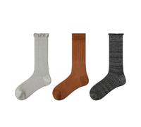 Joyxien Lot de 3 paires de chaussettes mi-mollet style chinois en maille fine respirante papillon littéraire et capables pour femme, Un rêve de cent mille ans, Taille unique