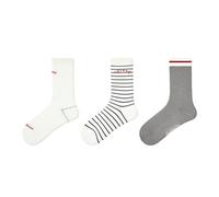 Joyxien Lot de 3 paires de chaussettes pour femme en coton peigné blanc pur absorbant la transpiration, respirantes, confortables et simples, R8969 Collège gris, Taille unique