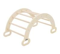 Joyz Arche à grimper et bascule pour enfants en bois naturel 89x52x45,5 cm convient aux bébés et jeunes dès 2 ans structure d’escalade balançoire d'apprentissage inspiré méthodes Pikler et Montessori 