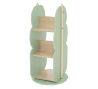 Joyz Bibliothèque pour enfants en forme d'arbre, Ø 48 x 96 cm, vert naturel, étagère pour enfants en bois à 2 côtés avec 5 étagères