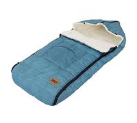 Joyz Chancelière pour Bébé, Polyester, Bleu Jeans, Sac de Couchage Universelle, Fermeture Éclair, Résistante aux Intempéries, Picots Antidérapants, Couverture Douillette d'Hiver, Poussette/Siège Auto