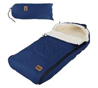 Joyz Chancelière pour Bébé, Polyester, Bleu, Sac de Couchage Universelle, Fermeture Éclair, Résistante aux Intempéries, Picots Antidérapants, Couverture Douillette d'Hiver, Poussette ou Siège Auto