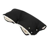 Chauffe-mains pour poussette noir en polyester avec intérieur en flanelle chaude respirant et imperméable au vent gants universelle pour landau