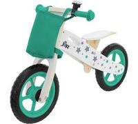 Joyz Draisienne bois vert pour enfant dès 2 ans avec siège réglable et roues EVA 11 pouces, vélo d'équilibre sans pédales stable et léger, jouet Montessori avec sac, sonnette et poignée de transport G