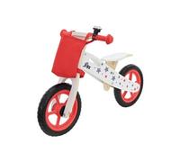 Joyz Mini-Draisienne en Bois, Vélo d'Équilibre Rose, Vélo d'Apprentissage Enfants + 2 Ans, Rouge