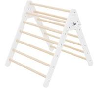 Joyz Triangle d'Escalade pour Enfants, Bois Massif Blanc, Structure d'Escalade Intérieure, Blanc G