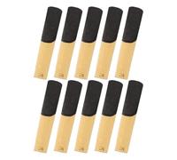 Joyzan 10PCS Anches De Bambou De Saxophone, Kit De Remplacement De Force 1,5 De Bec Anneaux De Bambou Kit D'embouchure Pour Ténor Bb Débutant Pour Clarinette Traditionnelle Soprano Ou Sax Alto