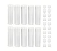 Joyzan 10PCS Tubes Rondes pour Pièces de Monnaie avec Éponge de Coussin, Tubes de Stockage Ronds en Plastique Transparent Rangement Conteneur Taille Baril avec Couvercle pour Pièces de 25 mm/0.98in