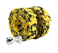 Joyzan 2 Pièces Ruban Guidon Vélo Barre, Rouleaux Ruban Adhérence Mousse Caoutchouc Route avec Bouchons D'extrémité Guidoline Bicyclette Bande Ceinture Tape Antidérapant Absorbant Cintre Montagne