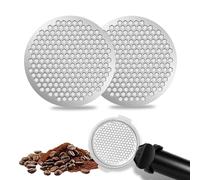 Joyzan 2pcs 58mm Tamis à Puck D'espresso, Maille Nid D'abeille Double | Couche Tamis pour Espresso Réutilisable Filtres à Café Expresso en Acier Inoxydable 304 Porte-Filtre Espresso pour Baristas